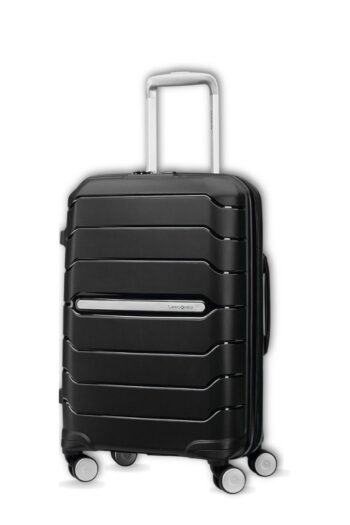 حقيبة Samsonite Freeform صغيرة بعجلات دوّارة، لون أخضر مائل للرمادي، تصميم عملي وخفيف الوزن