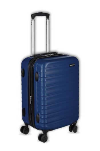 حقيبة Amazon Basics صلبة بعجلات دوّارة، لون كحلي، خفيفة الوزن وقابلة للتوسعة، مناسبة للسفر