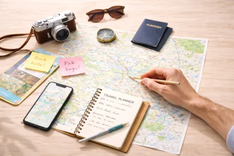 ملفات تخطيط الرحلات: جداول سياحية وأدلة مطاعم وتجهيز السفر من سكة سفر