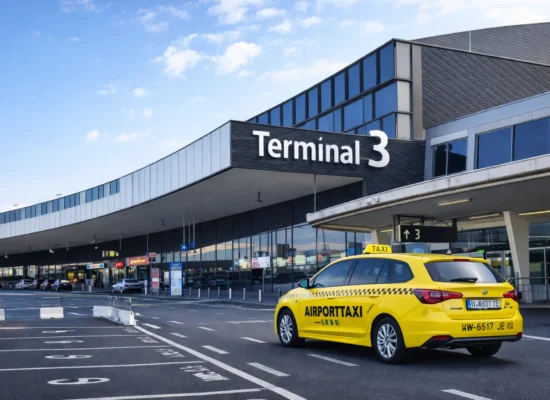 مواصلات مطار فيينا، تاكسي مطار فيينا أمام Terminal 3، مواصلات النمسا 2026 للمسافر العربي