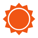 أيقونة تطبيق AccuWeather لمعرفة حالة الطقس والتوقعات الجوية أثناء السفر بدقة وهو من أفضل تطبيقات الطقس 2026