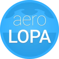 شعار AeroLOPA وهو موقع يعرض خرائط المقاعد في الطائرات لمساعدة المسافرين على معرفة توزيع المقاعد داخل الطائرة