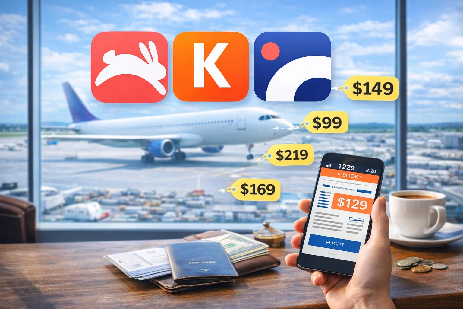 أفضل تطبيقات حجز الطيران 2026 مثل Skyscanner وKayak وOmio لمقارنة أسعار الرحلات الجوية والعثور على أرخص تذاكر الطيران