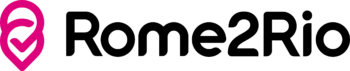شعار موقع Rome2Rio الذي يساعد المسافرين على معرفة طرق التنقل بين المدن باستخدام الطائرات والقطارات والحافلات وهو من أدوات السفر الذكية 2026