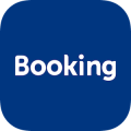 شعار تطبيق Booking.com وهو من أفضل تطبيقات حجز الفنادق 2026